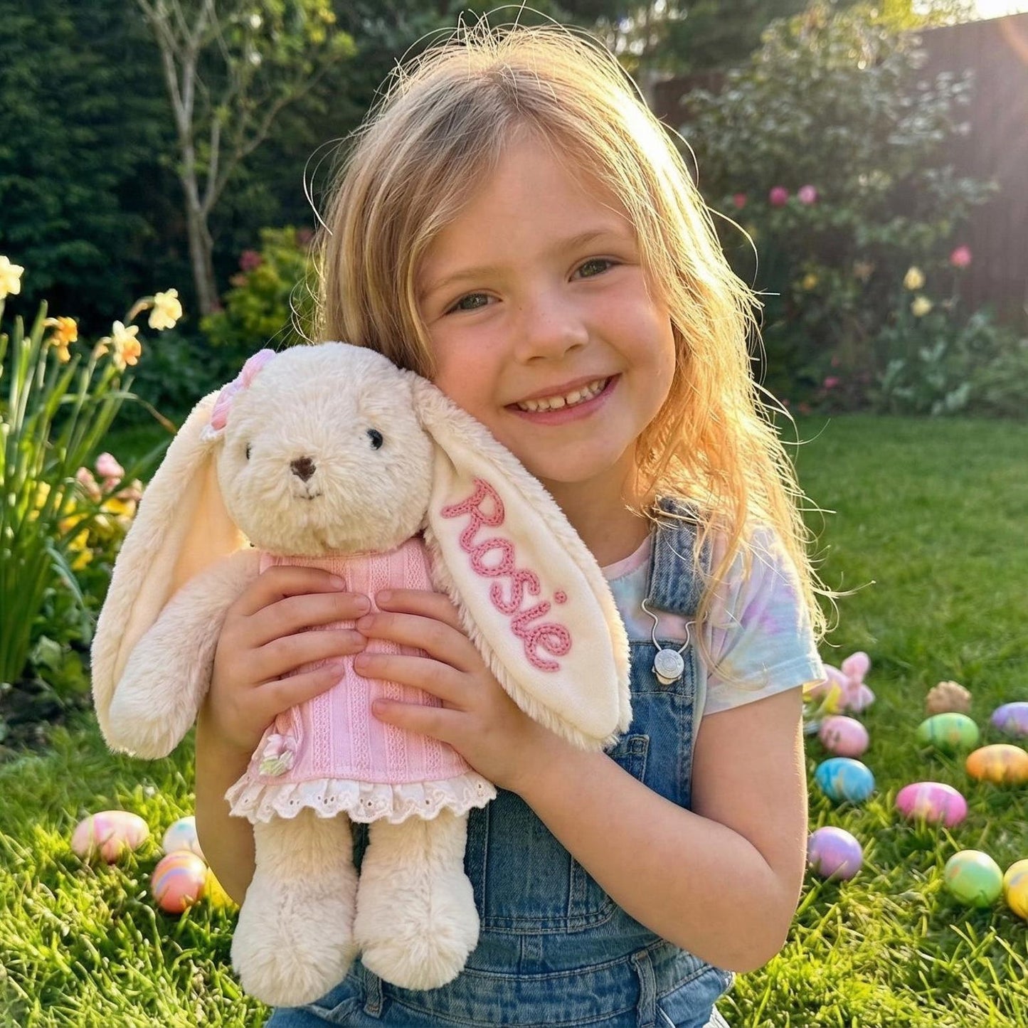 Personalized Embroidered Bunny Plush Baby Gift – Custom Stuffed Rabbit