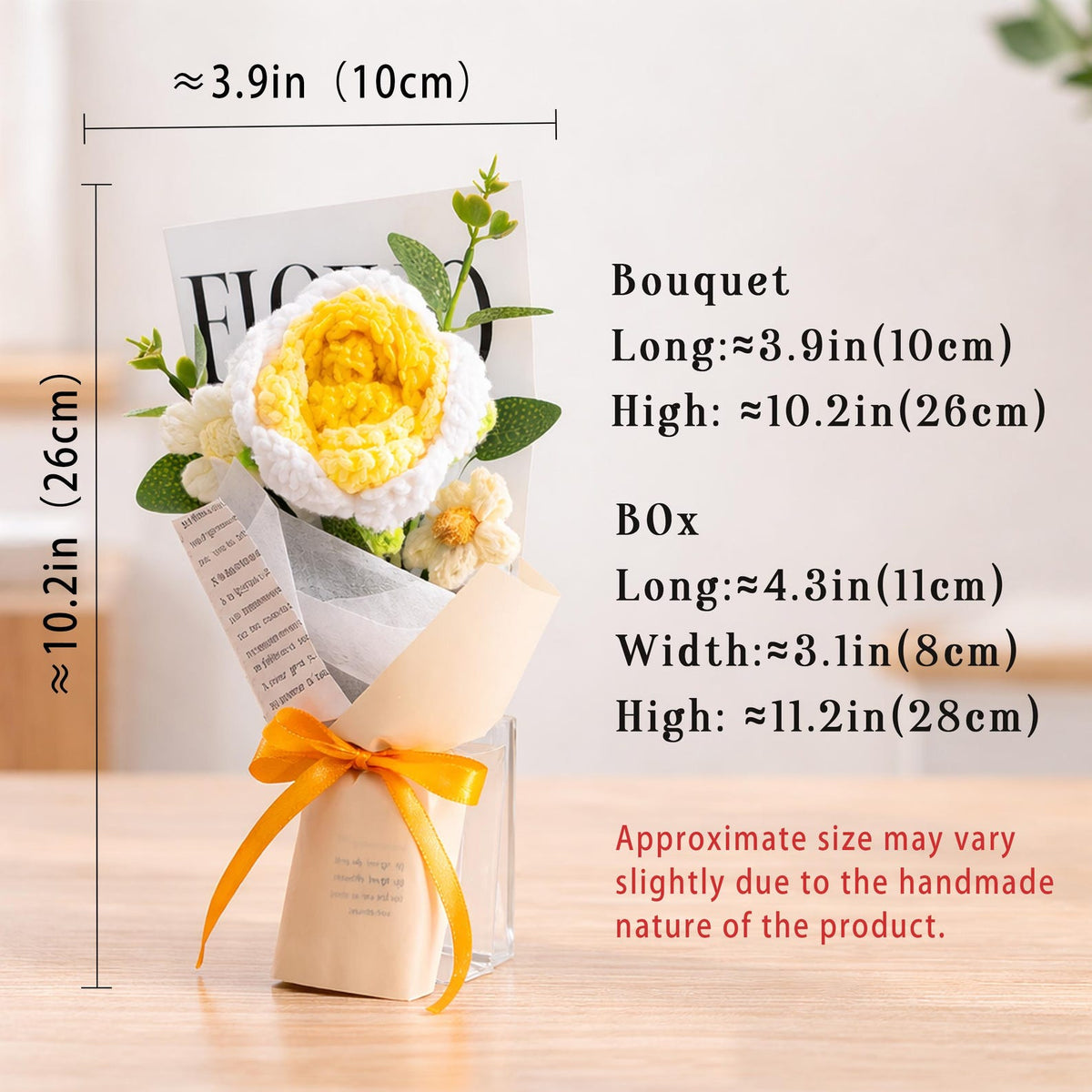 Crochet Flower Bouquet Handmade, Knitted Flower Gift, Thank You Teacher Gift