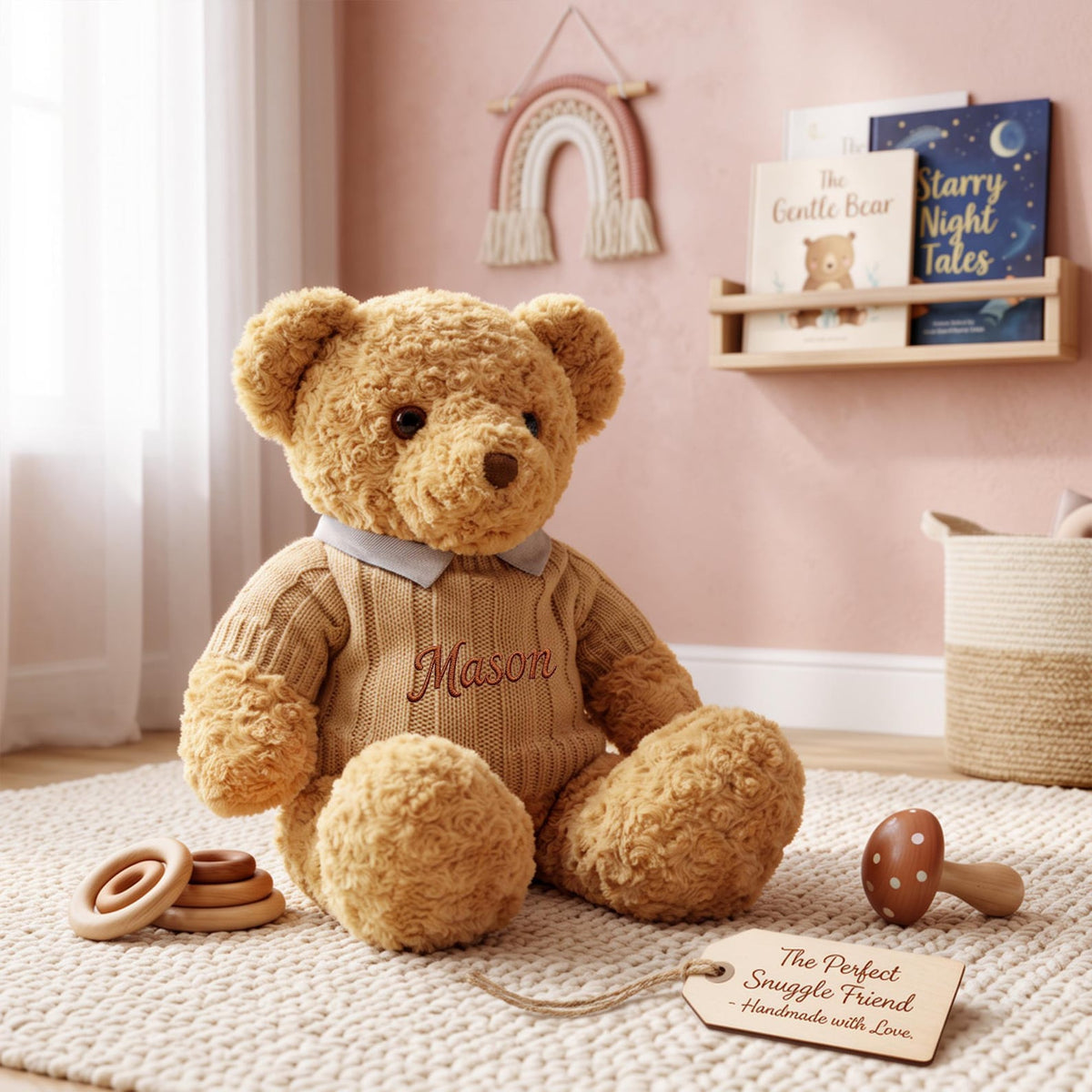 Personalized Teddy Bear, Custom Name Plush Stuffed Animal