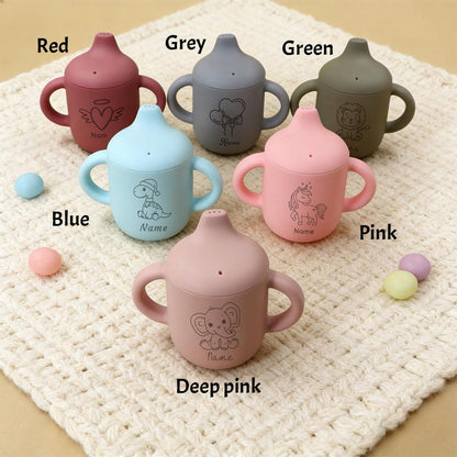 Personalized Silicone Sippy Cup Baby Training Cup | Custom Name