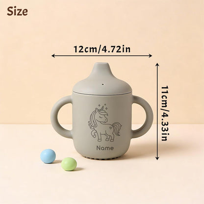 Personalized Silicone Sippy Cup Baby Training Cup | Custom Name