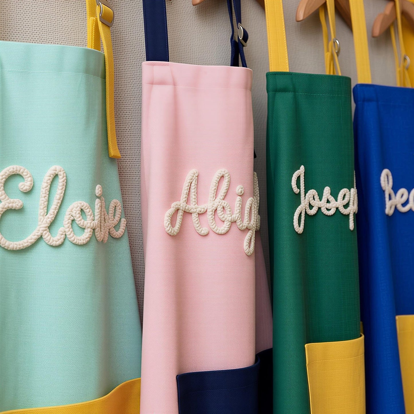 Personalized Kids Apron with Name｜Custom Children Cooking and Painting Apron