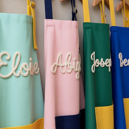 Personalized Kids Apron with Name｜Custom Children Cooking and Painting Apron