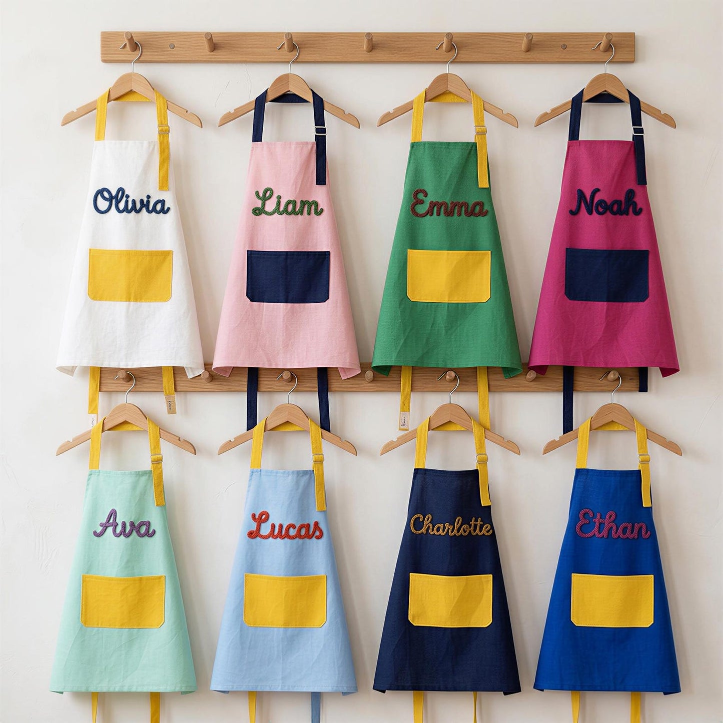 Personalized Kids Apron with Name｜Custom Children Cooking and Painting Apron