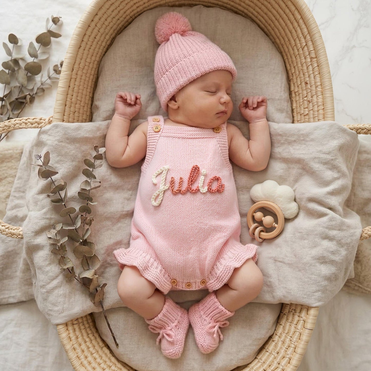 Custom Name Baby Romper, Personalized Baby Girl Romper