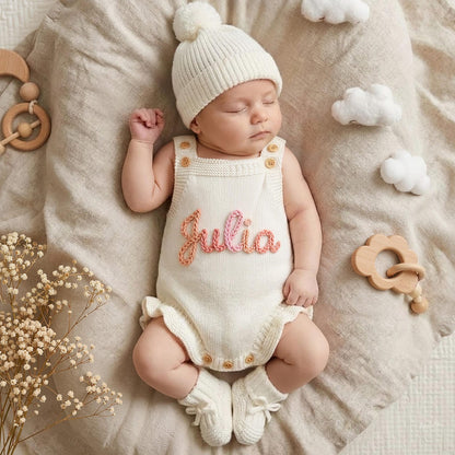 Custom Name Baby Romper, Personalized Baby Girl Romper