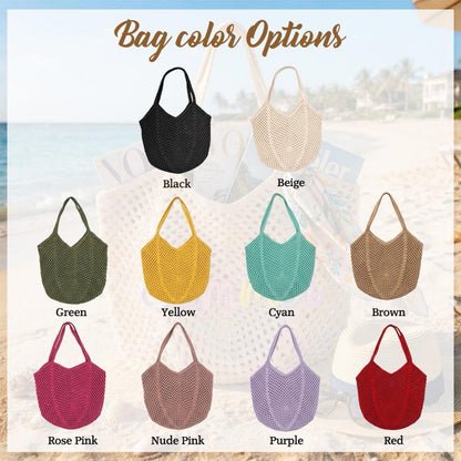 Personalized beach tote bag, Crochet beach bags, Bridesmaid Beach Tote