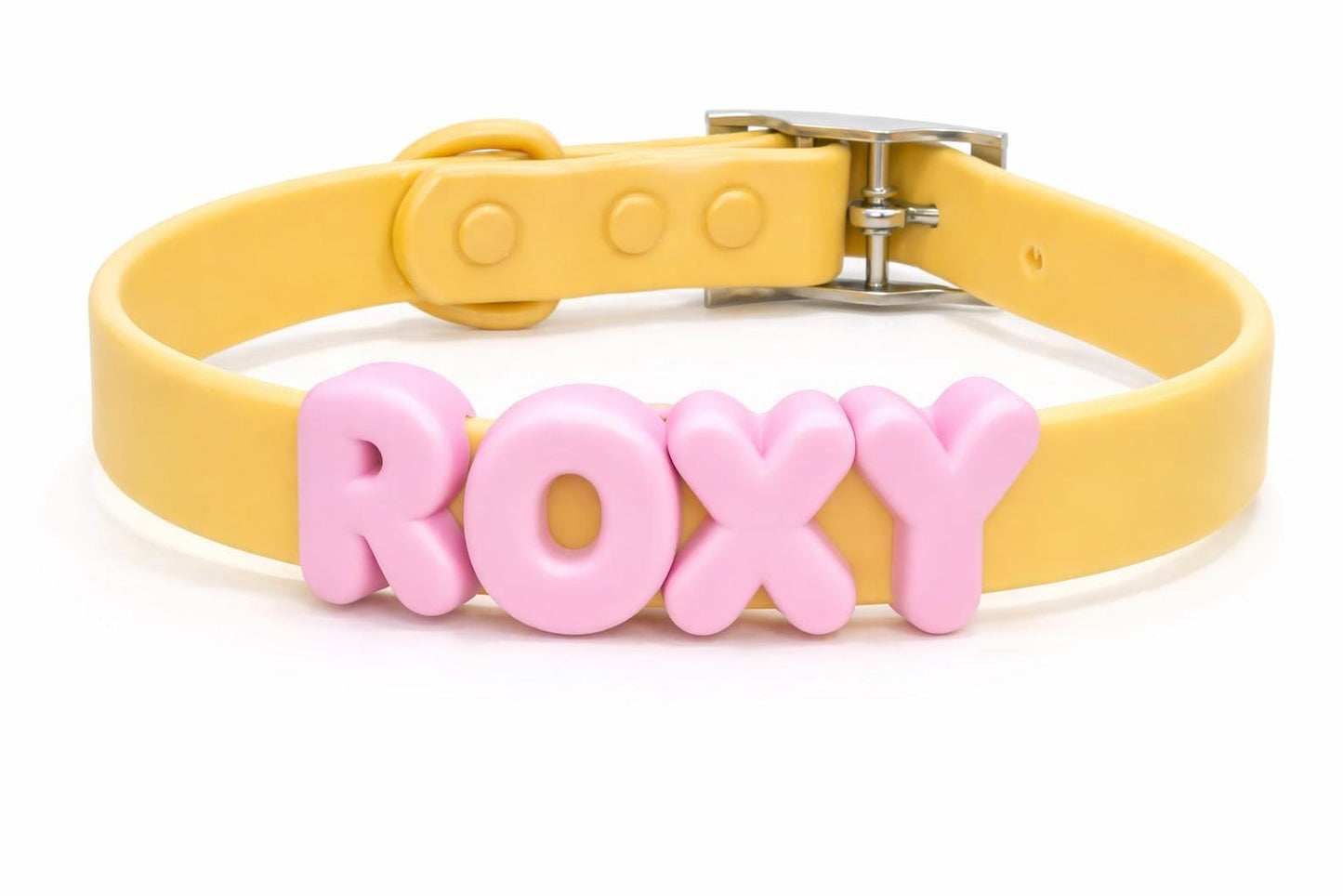 Customizable Silicone Dog Collar with Name | Pastel Puppy Pet Collar