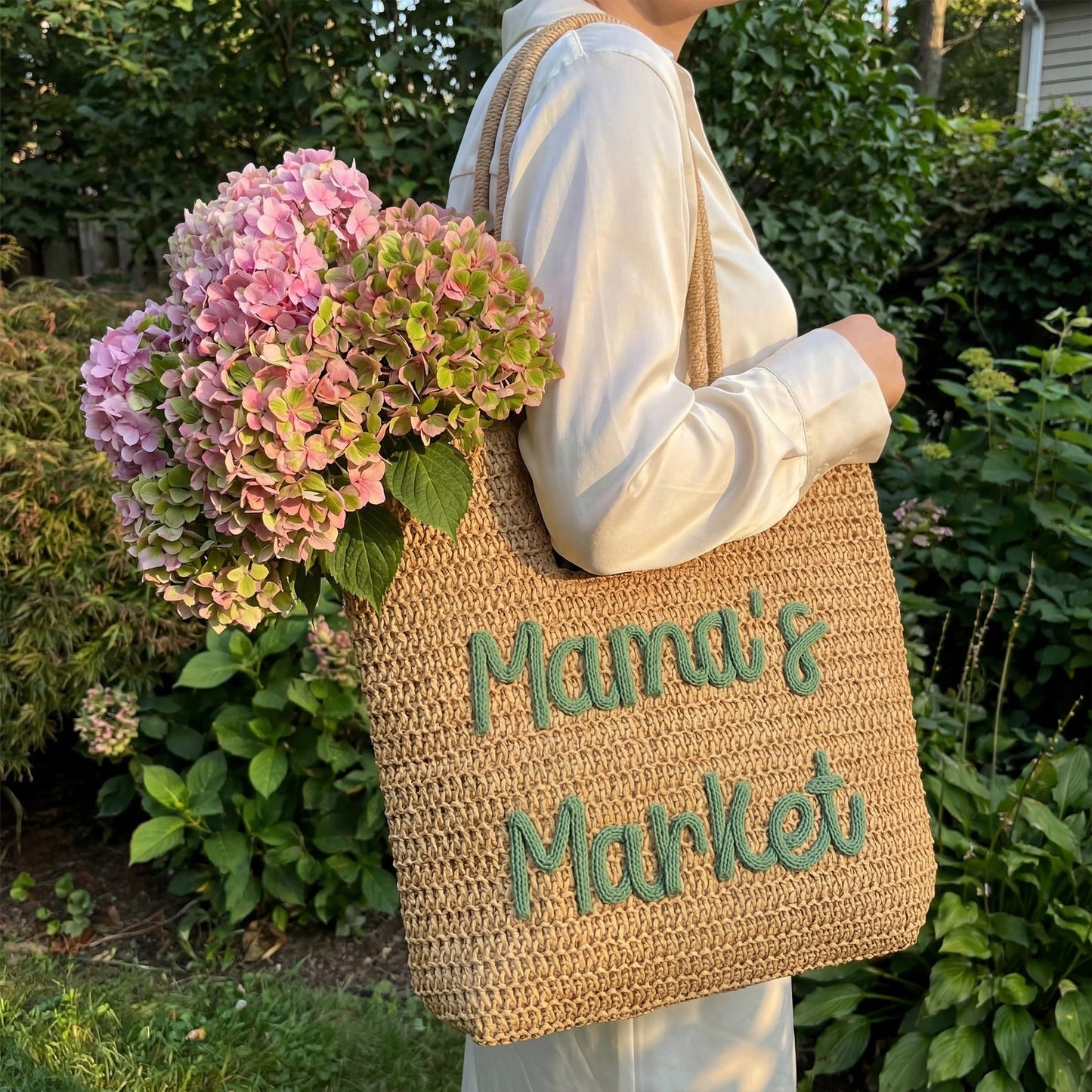 Personalized Pool Bag, Custom Straw Beach Tote, Girls Trip Gifts