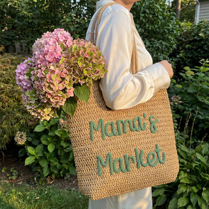 Personalized Pool Bag, Custom Straw Beach Tote, Girls Trip Gifts