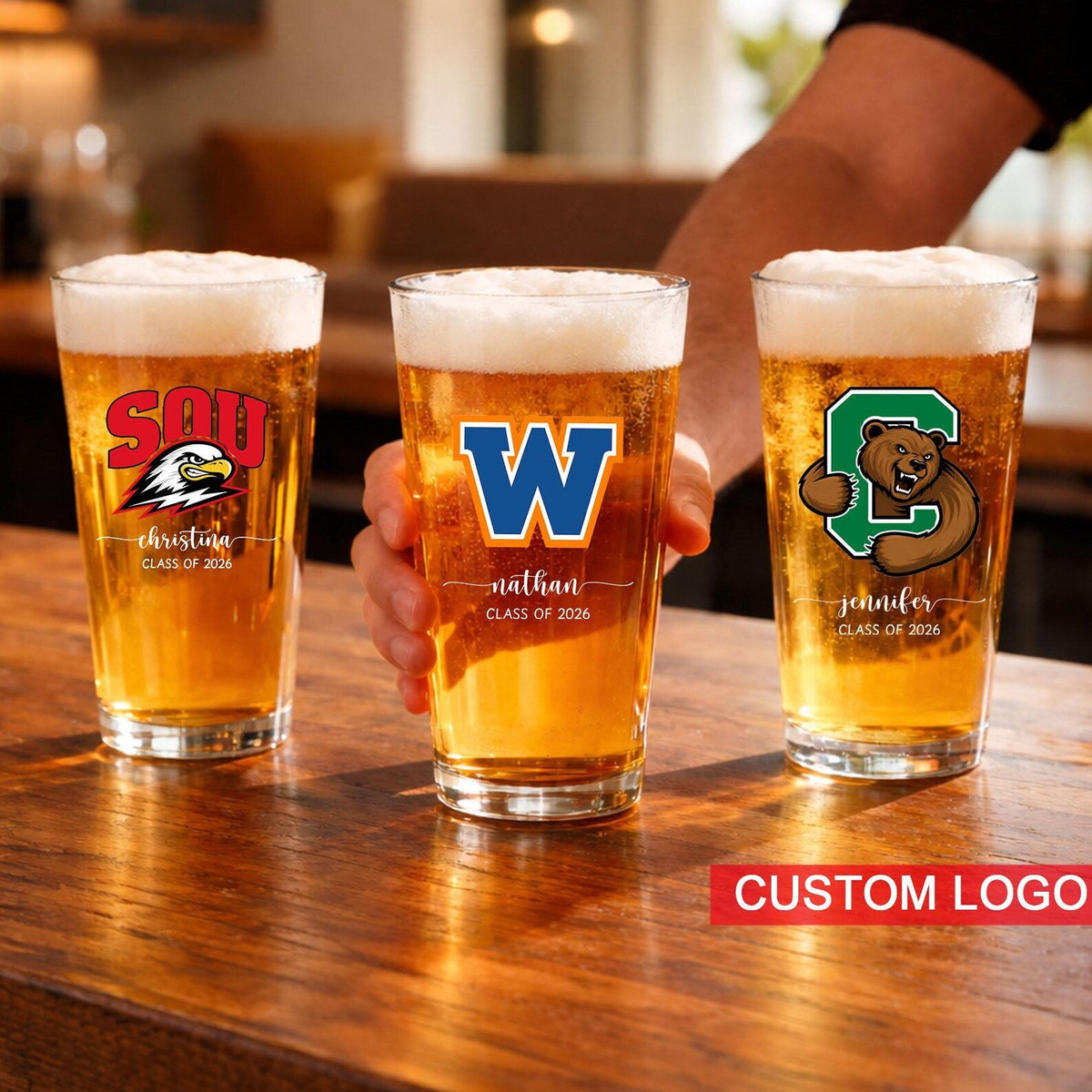Graduation Beer Glass, Personalized Graduation Gift For Him