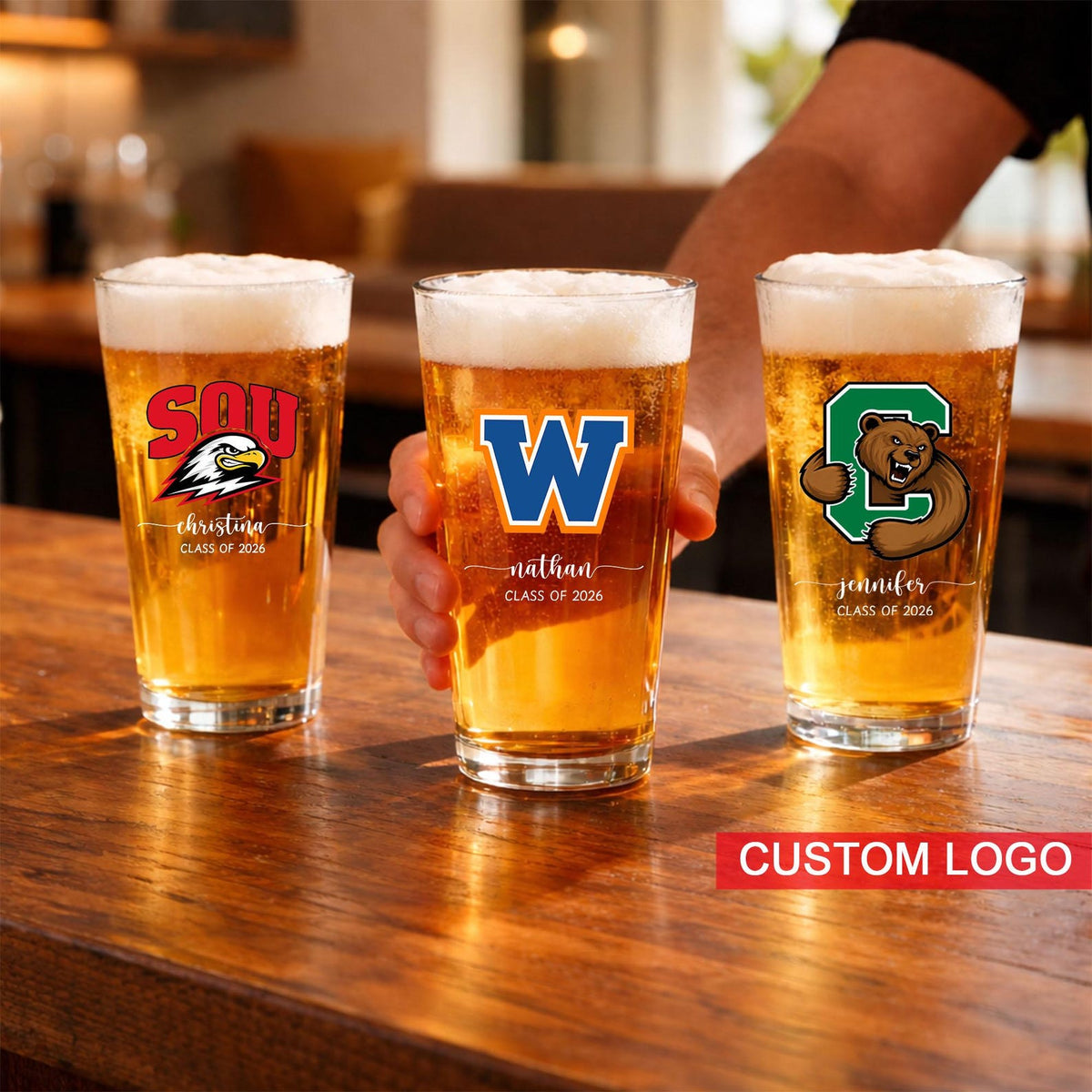 Graduation Beer Glass, Personalized Graduation Gift For Him