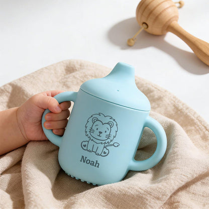 Personalized Silicone Sippy Cup Baby Training Cup | Custom Name