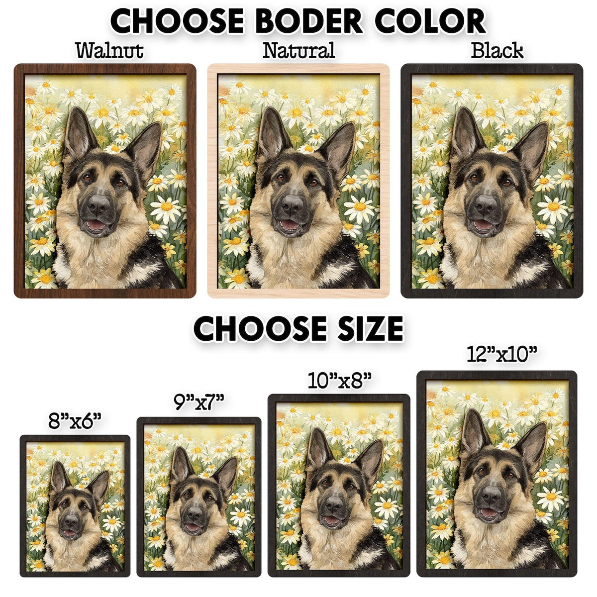 Personalized Pet Memorial Frame With Collar Holder, 3D Memorial Pet Floral Collar Holder Sign