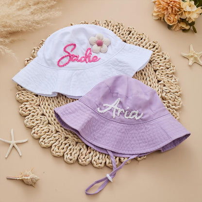 Personalized Hand-Crocheted Baby Summer Hat