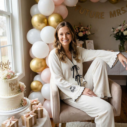 Personalization Embroidered Bridesmaid Pajama Set,Softest Bridesmaid Pajamas