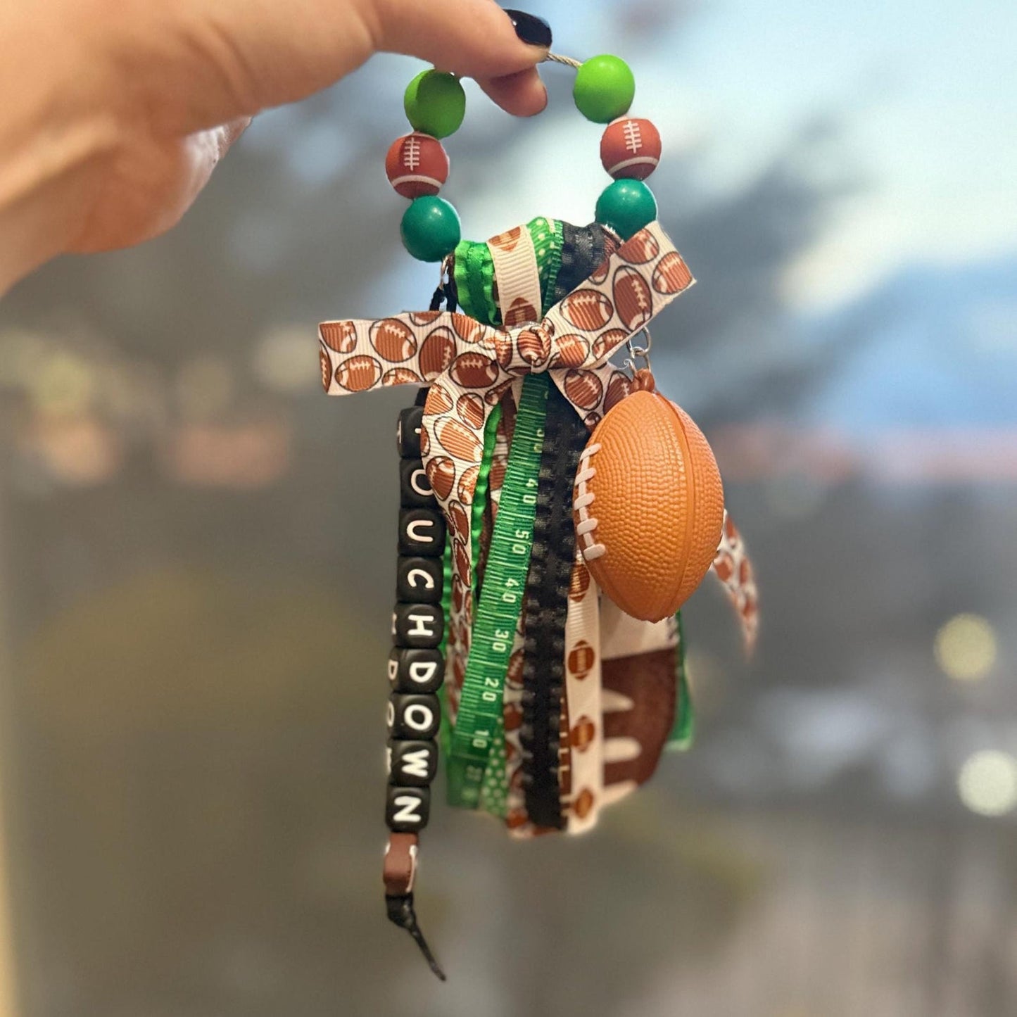 SPORTS Mom Tassel Charms // Ribbon Bag Charm // Sports Keychain // Gift for Moms