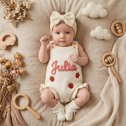 Custom Name Baby Romper, Personalized Baby Girl Romper