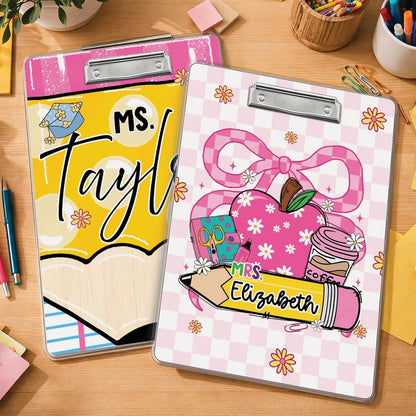 Custom Teacher Clipboard – Personalized Acrylic Clipboard with Name