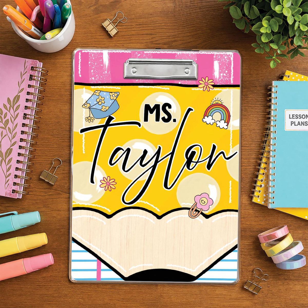 Custom Teacher Clipboard – Personalized Acrylic Clipboard with Name