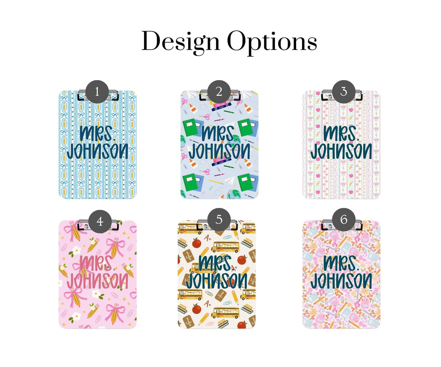 Teacher Clipboard with Name Customization Student Desk Organizer Classroom Decor
