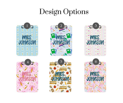 Teacher Clipboard with Name Customization Student Desk Organizer Classroom Decor