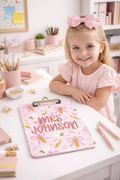 Teacher Clipboard with Name Customization Student Desk Organizer Classroom Decor
