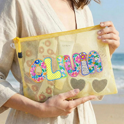 Personalized Waterproof Beach Bag | Custom Art Name | Summer Pool Bag | Summer Party