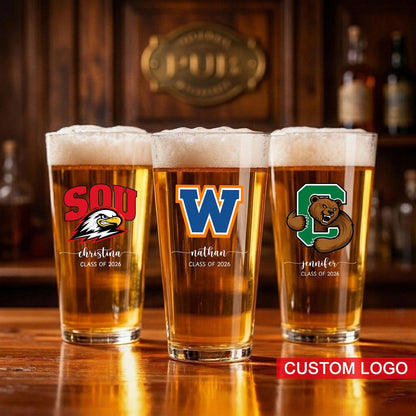 Graduation Beer Glass, Personalized Graduation Gift For Him