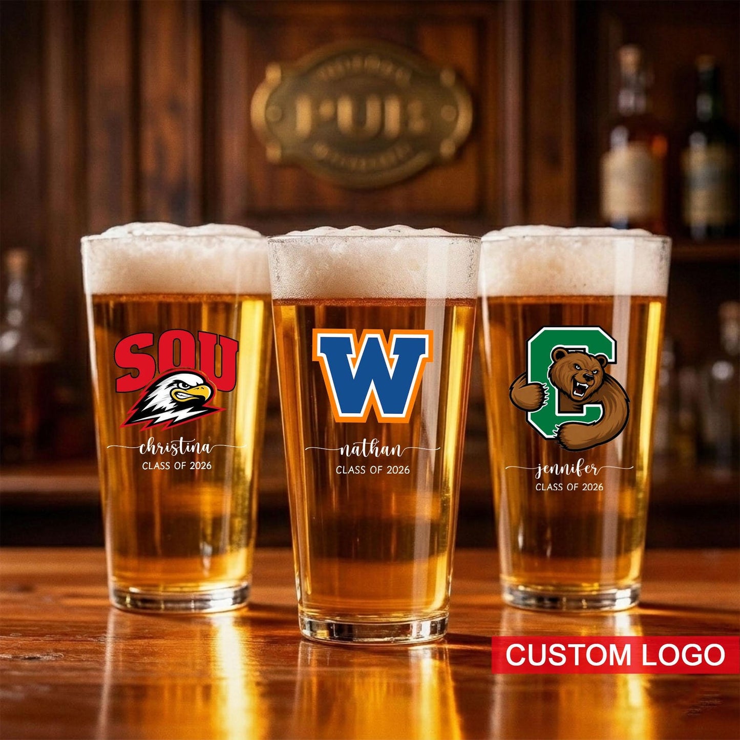 Graduation Beer Glass, Personalized Graduation Gift For Him