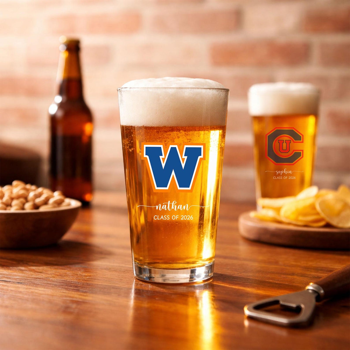 Graduation Beer Glass, Personalized Graduation Gift For Him
