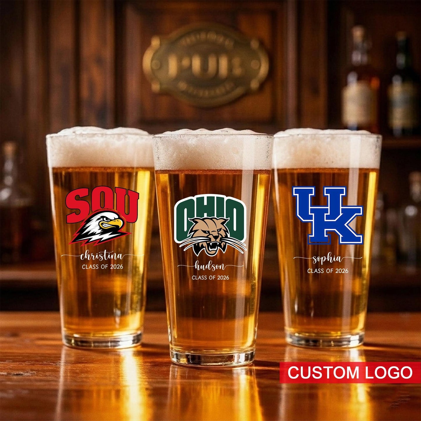Graduation Beer Glass, Personalized Graduation Gift For Him