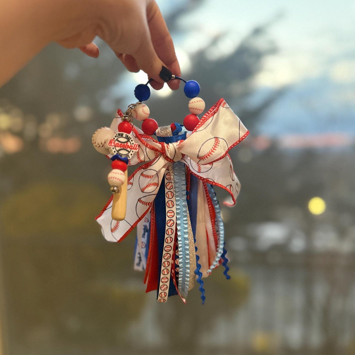 SPORTS Mom Tassel Charms // Ribbon Bag Charm // Sports Keychain // Gift for Moms