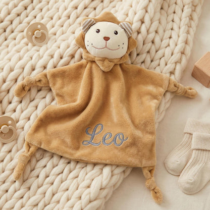 Personalized Twin Baby Loveys, Custom Animal Security Blanket, Soft Baby Comforter