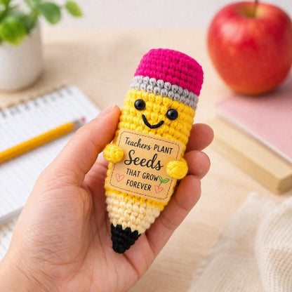Teacher Gift Set, Crochet Pencil Set of 3, Teacher Appreciation Gift