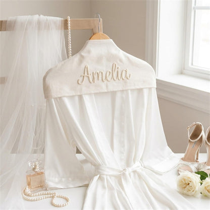 Wedding Hanger Cover, Custom Name Bridal Garment Hanger Sleeve