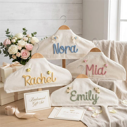 Wedding Hanger Cover, Custom Name Bridal Garment Hanger Sleeve