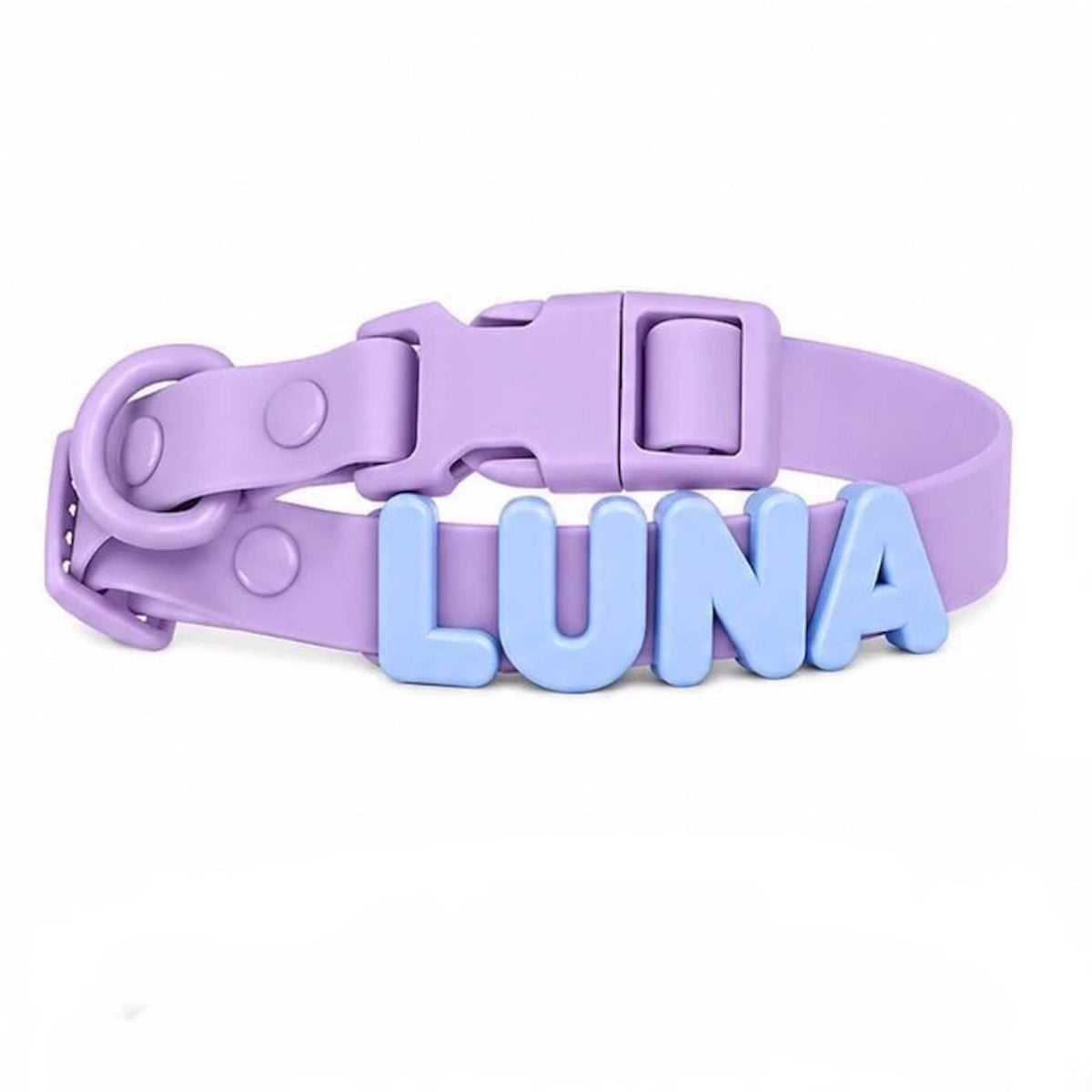 Customizable Silicone Dog Collar with Name | Pastel Puppy Pet Collar