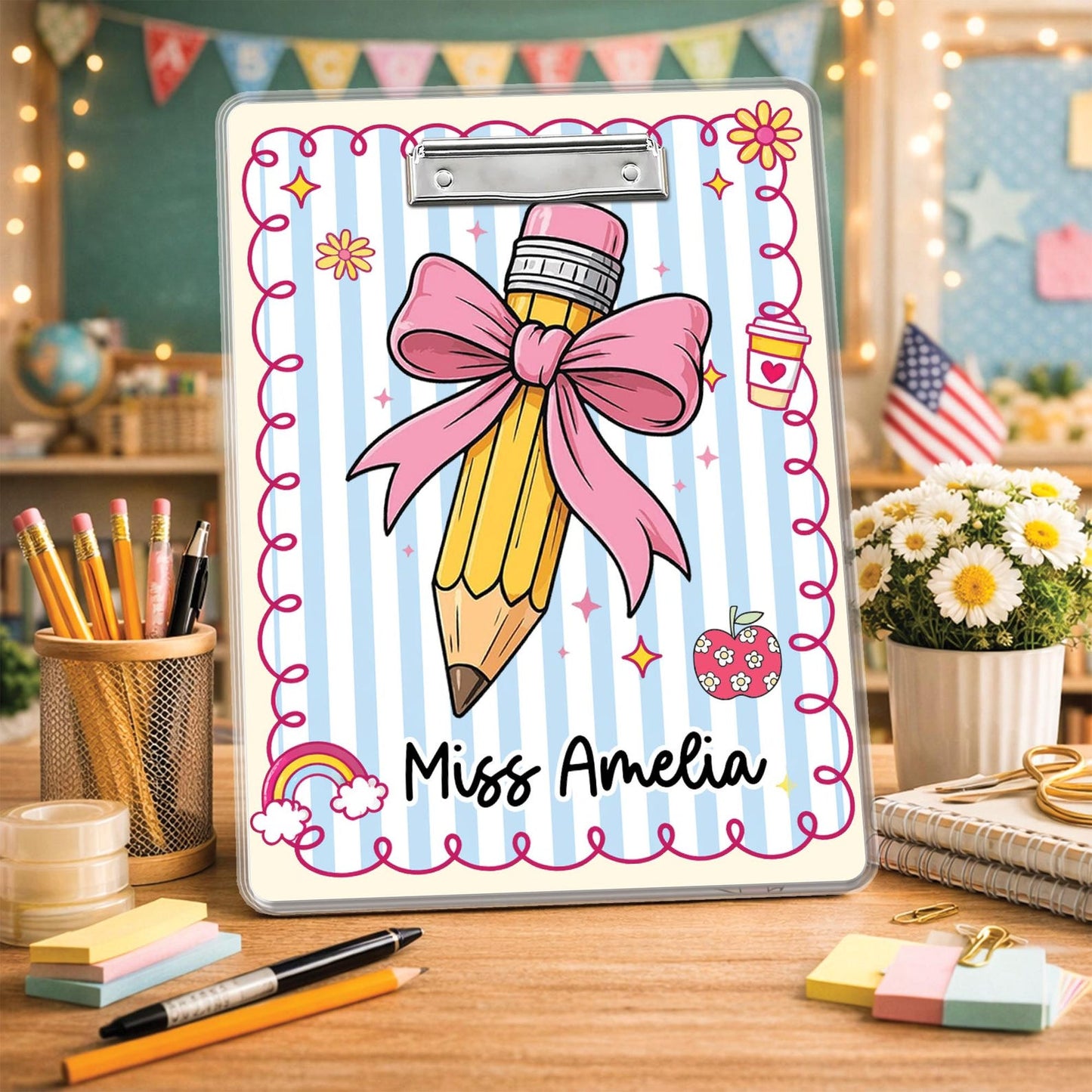 Custom Teacher Clipboard – Personalized Acrylic Clipboard with Name