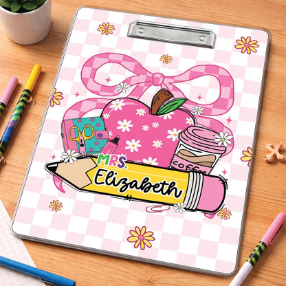 Custom Teacher Clipboard – Personalized Acrylic Clipboard with Name