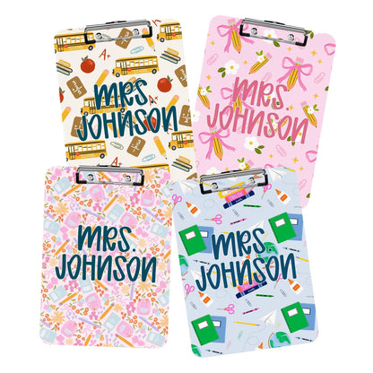 Teacher Clipboard with Name Customization Student Desk Organizer Classroom Decor
