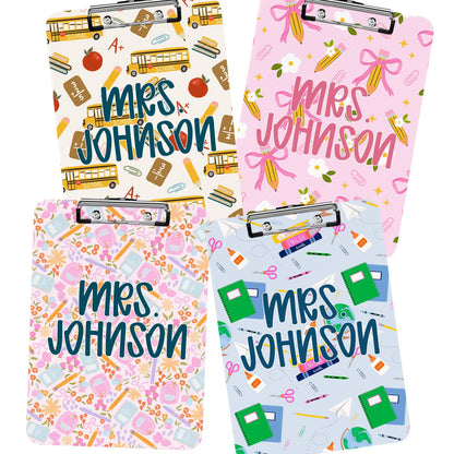 Teacher Clipboard with Name Customization Student Desk Organizer Classroom Decor