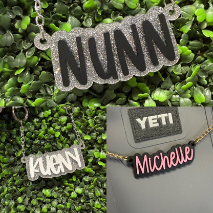 Custom Name Chain for Camino Bag, Acrylic Bag Charm, Personalized Tote Tag