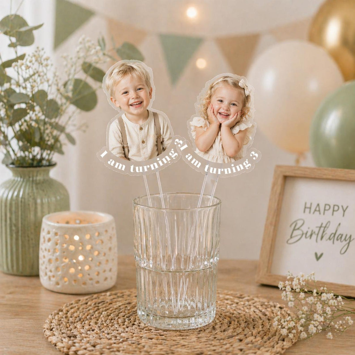 Custom Face Portrait Drink Stirrers – Personalized Acrylic Stirrers