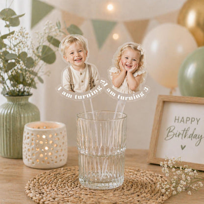 Custom Face Portrait Drink Stirrers – Personalized Acrylic Stirrers