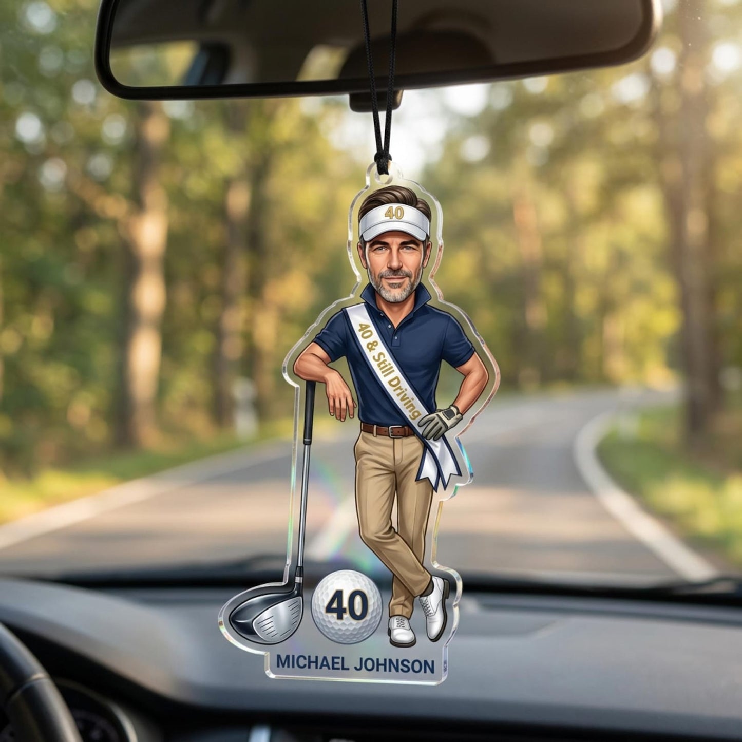 Golf Birthday Caricature Standee & Cake Topper | Personalised from Photo
