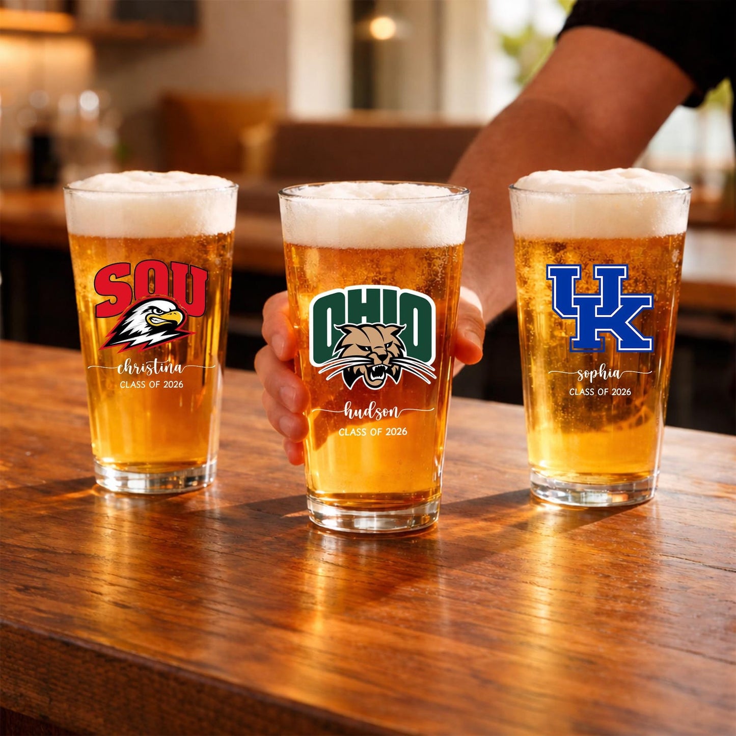 Graduation Beer Glass, Personalized Graduation Gift For Him
