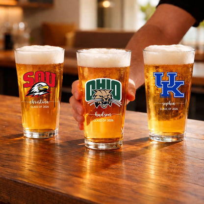 Graduation Beer Glass, Personalized Graduation Gift For Him