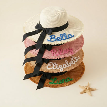 Beach Hat Personalized，Bride Hat for Sun，Custom Summer Hat