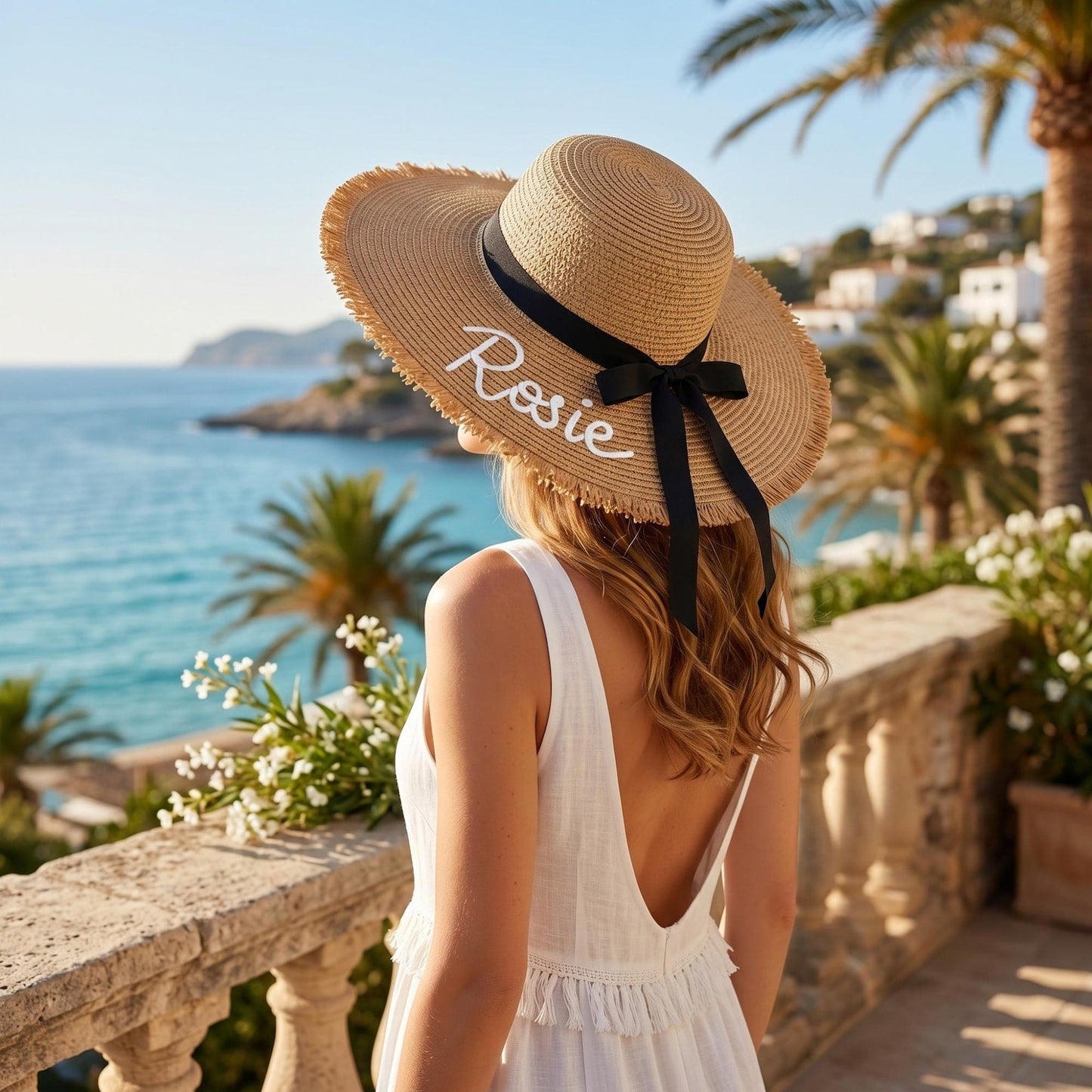 Beach Hat Personalized，Bride Hat for Sun，Custom Summer Hat